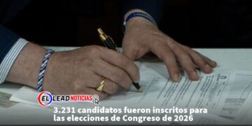 3.231 candidatos fueron inscritos para las elecciones de Congreso de 2026